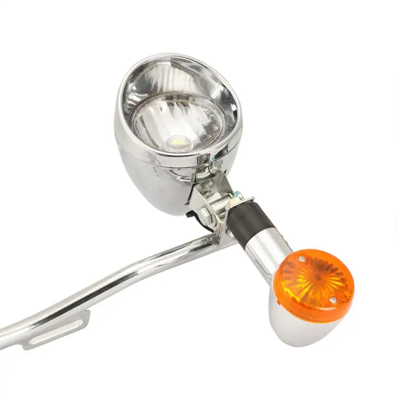 Набор Универсальный Chrome Мотоцикл Пятно Света Бар Комплект Поворот сигналы 12 В