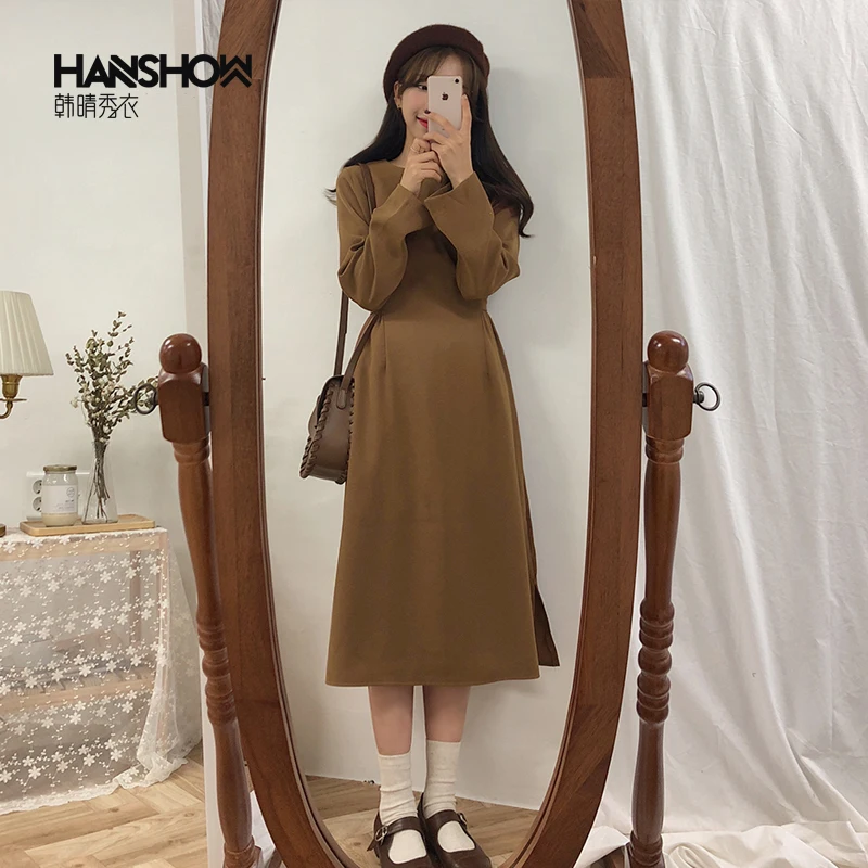 Платье женское однотонное на бретельках с бантом и О-образным вырезом | Женская