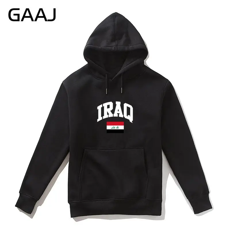 Мужская толстовка с капюшоном GAAJ флагом Ирака Женская модная верхняя одежда
