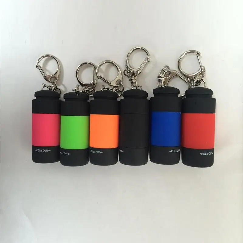 SOLLED 5 шт. портативный мини-брелок USB Перезаряжаемые Карманный факел фонарик свет лампы IP67 Водонепроницаемый разноцветный фонарик