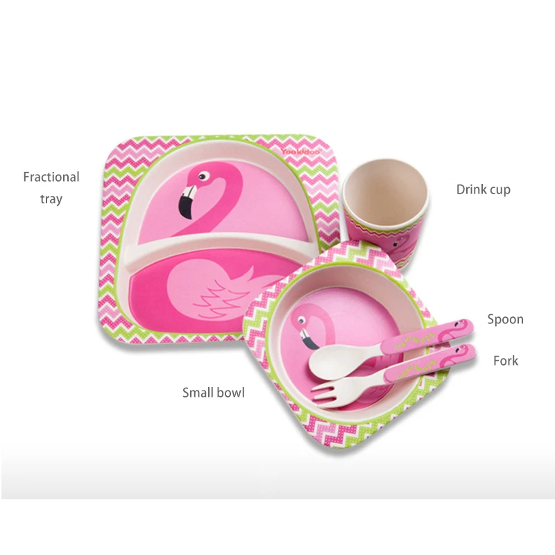 Бамбуковая посуда для кормления детей набор тарелок посуды чашка миска супа