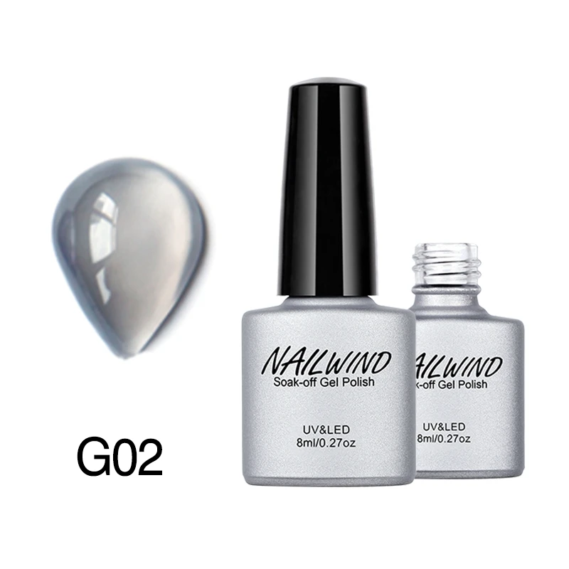 NAILWIND 8 мл матовое желе гель замочить от маникюр, Полировка Ногтей Дизайн ногтей УФ гель лак полу стойкий лак - Цвет: 02