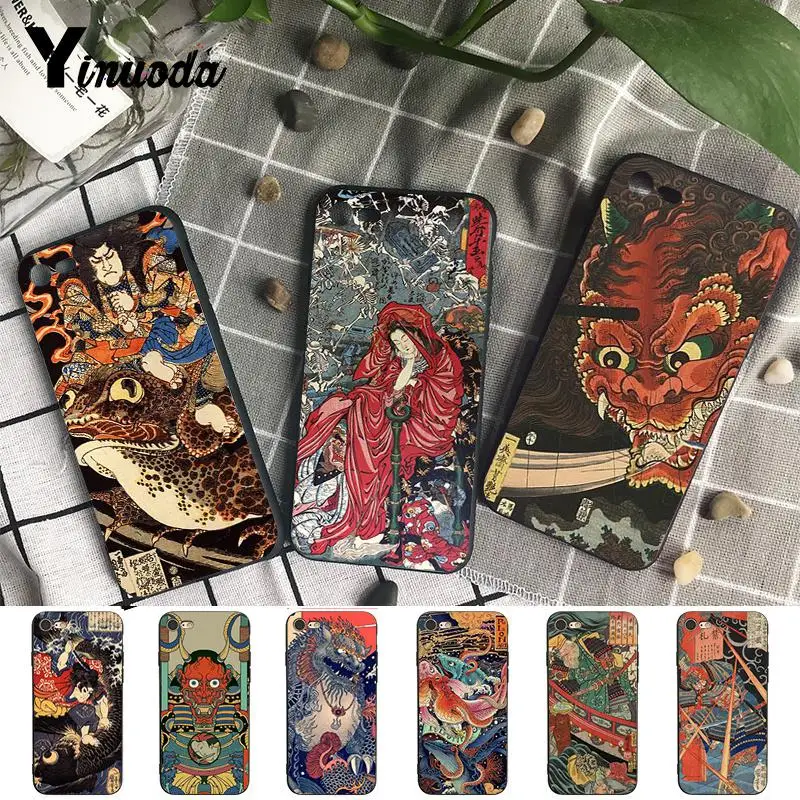 Yinuoda японский самурай роскошный уникальный дизайн телефона для iPhone 8 7 6 6S Plus X XS MAX 5