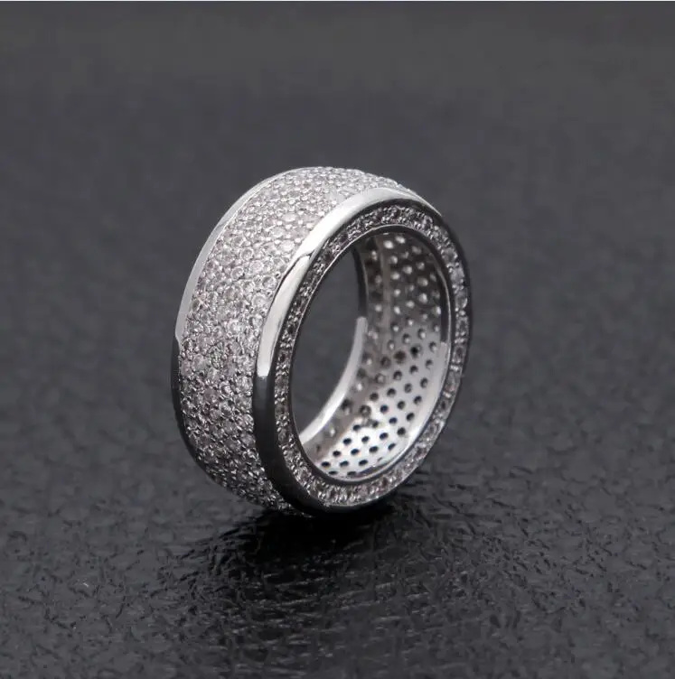 Uwin изысканное кольцо высшего качества AAA Micro Cubic Zirconia Золотое серебряное роскошное женское мужское ювелирное изделие подарок на день рождения кольца для свадебной вечеринки - Цвет основного камня: silver