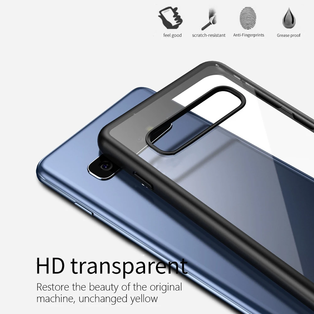 Силиконовая рамка ipaky жесткая прозрачная задняя крышка для телефона samsung galaxy S10 Plus