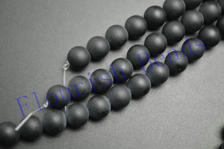 

Matte Black Onyx Dull Polished Stone Round Loose Beads 4mm~18mm High Quality For Jewelry Making Materials 5 strands/lot