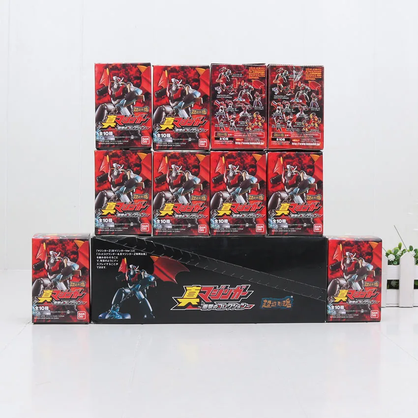 10 шт./лот аниме мультфильм Mazinger Z DX душа Chogokin литого металла ПВХ фигурку робот игрушки для детей игрушки - Цвет: box 10pcs