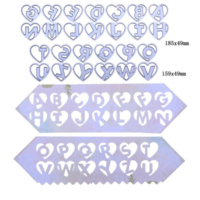 

YINISE Metal Cutting Dies For Scrapbooking Stencils LOVE Capital Alphabet DIY Album Cards Decoration Embossing Folder Die Cuts