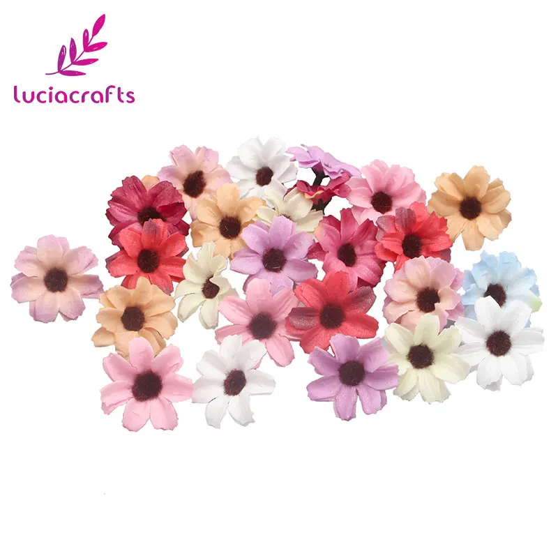 Random mixed 20pcs 10 шт/20 шт 3,5 см Искусственный Цветок голова поддельный цветок для скрапбукинга дома Рождественская вечеринка Свадебный венок украшения DIY A1006 - Цвет: Random mixed 20pcs