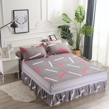 Bed skirt 20 150*200/180*200 см Геометрическая простыня, покрывало, изящное Скандинавское простое покрывало, простыня для спальни, покрывало для кровати, юбка, размер King queen - Цвет: Bed skirt 20