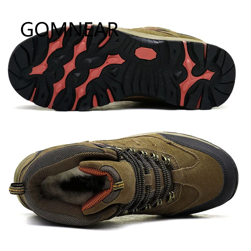 Мужская обувь для активного отдыха gomрядом зимняя кожаная охоты треккинга
