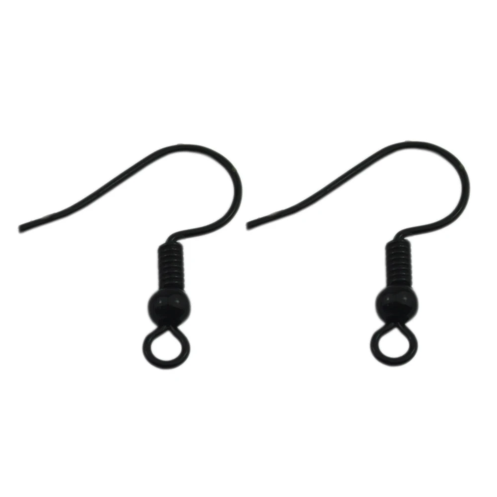 50pcs Black 100 шт./партия 22x20 мм DIY Железный крючок для сережек фиксаторы для серёжек крючки фурнитура для ювелирных изделий, основы для серег делая фурнитура Аксессуары - Цвет: 50pcs Black
