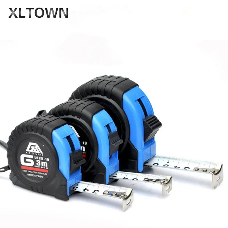 blue XLTOWN Нержавеющая сталь рулетка s m/3m/5 m/7,5 m/10 m лента измерительный инструмент высокого качества измерительную ленту на Деревообрабатывающие инструменты - Цвет: blue