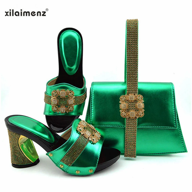 Итальянские туфли из искусственной кожи 2019 с подходящими сумками для