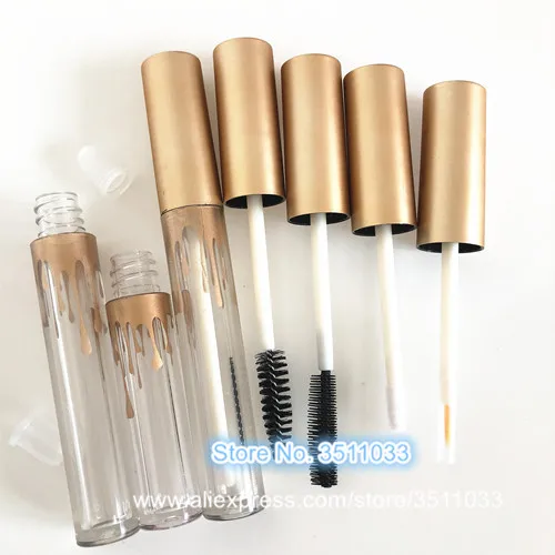 50 шт. милая прозрачная тушь для ресниц трубка сделай сам Золотая крышка пустой