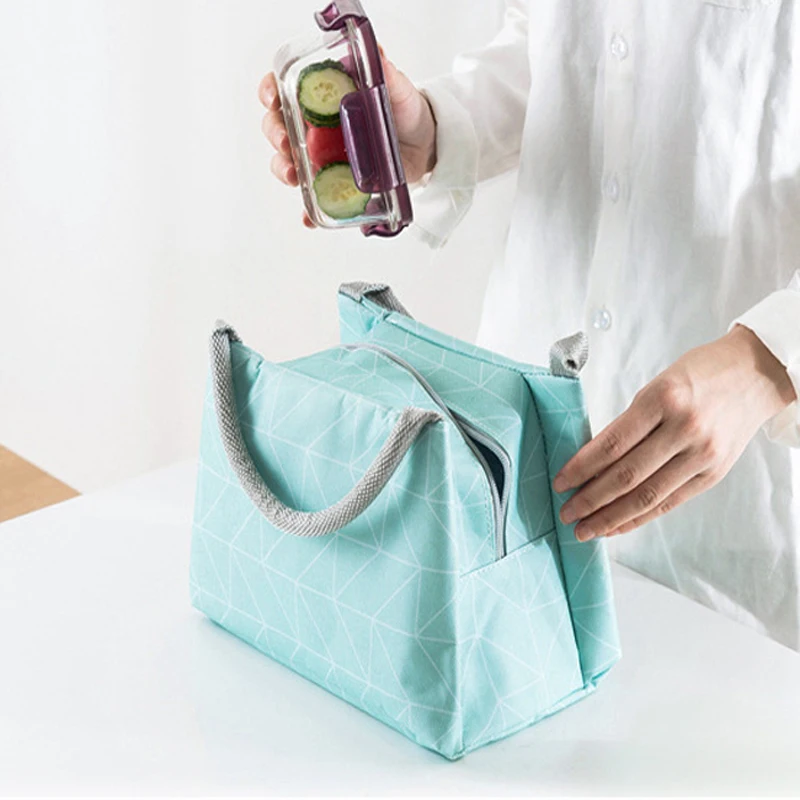 Модная новинка портативная Изолированная Холщовая Сумка для ланча Термосумка