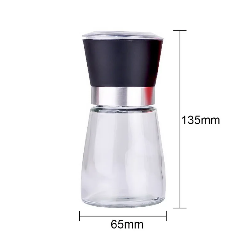 13.5cm black Hifuar соль мельница для перца Удобная соль мельница для перца ручная приправа измельчители кухонные инструменты Moedor De Pimenta кухонная посуда гаджет - Цвет: 13.5cm black