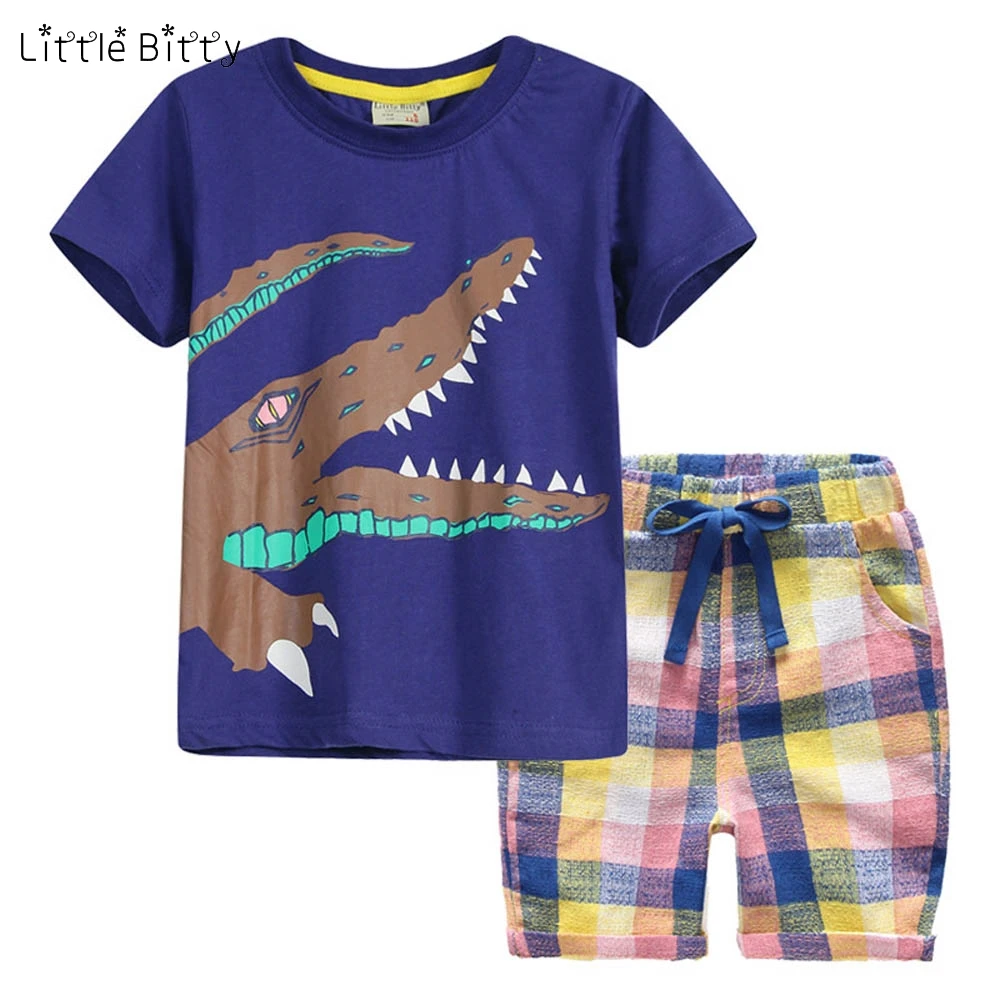 Мода 2017 комплекты детской одежды Little Bitty летний Пижамный костюм для маленьких