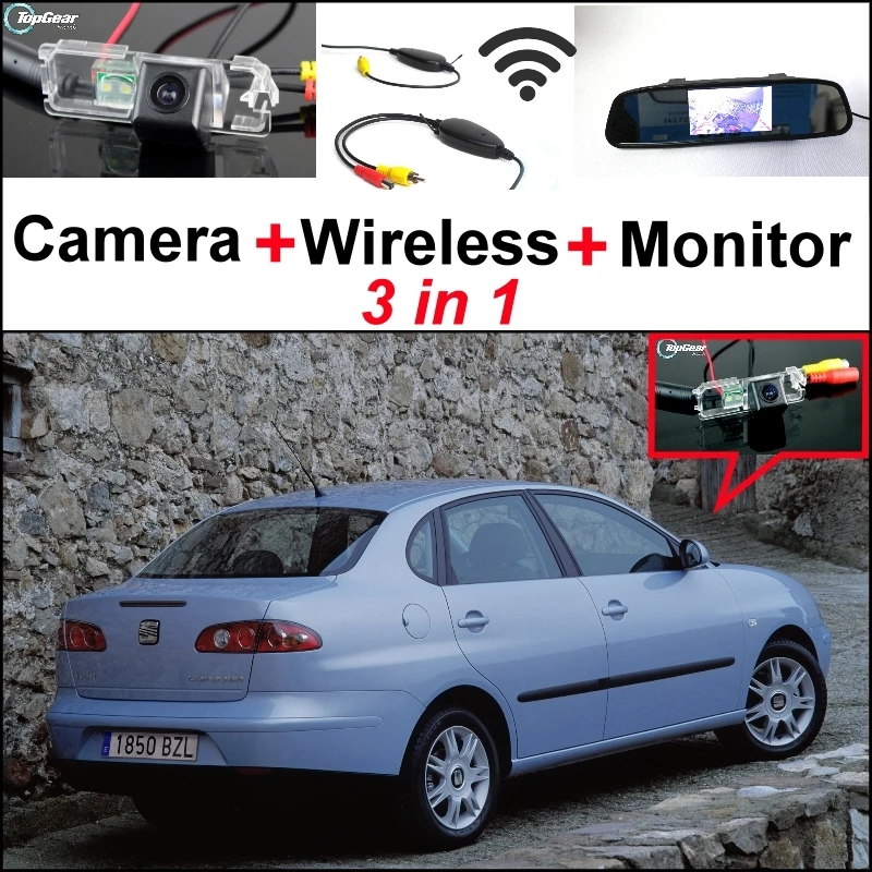 

3 in1 Special Rear View Wifi Camera + Wireless Receiver + Mirror Monitor Back Up Parking System For SEAT Cordoba 6K 6L 1999~2014