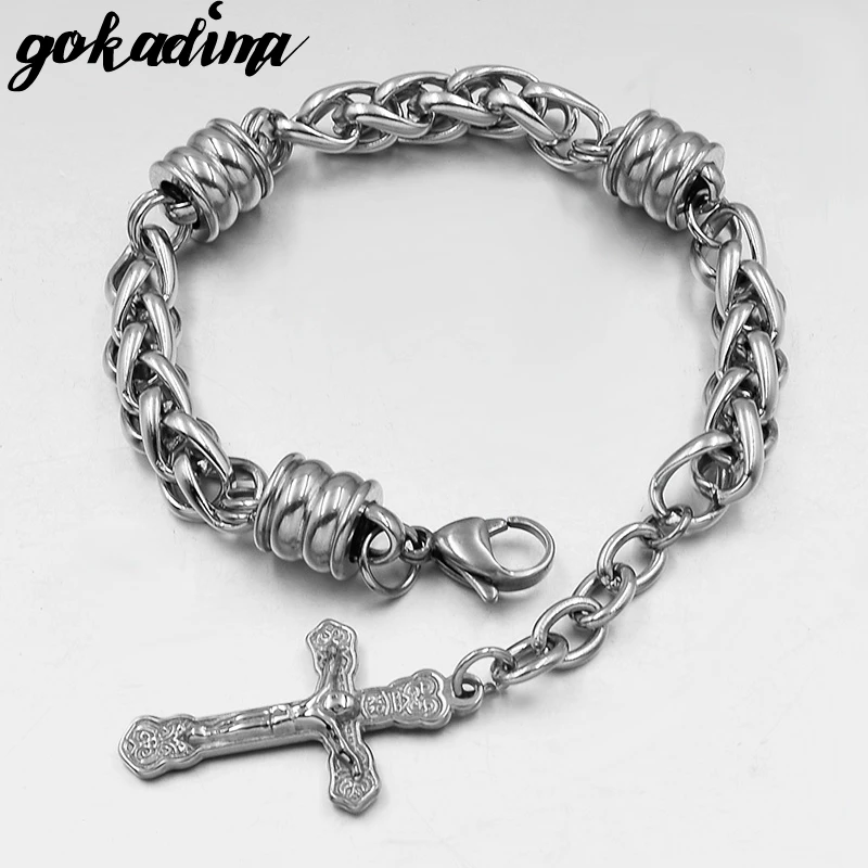 Мужской браслет-четки из серебра 2023 пробы