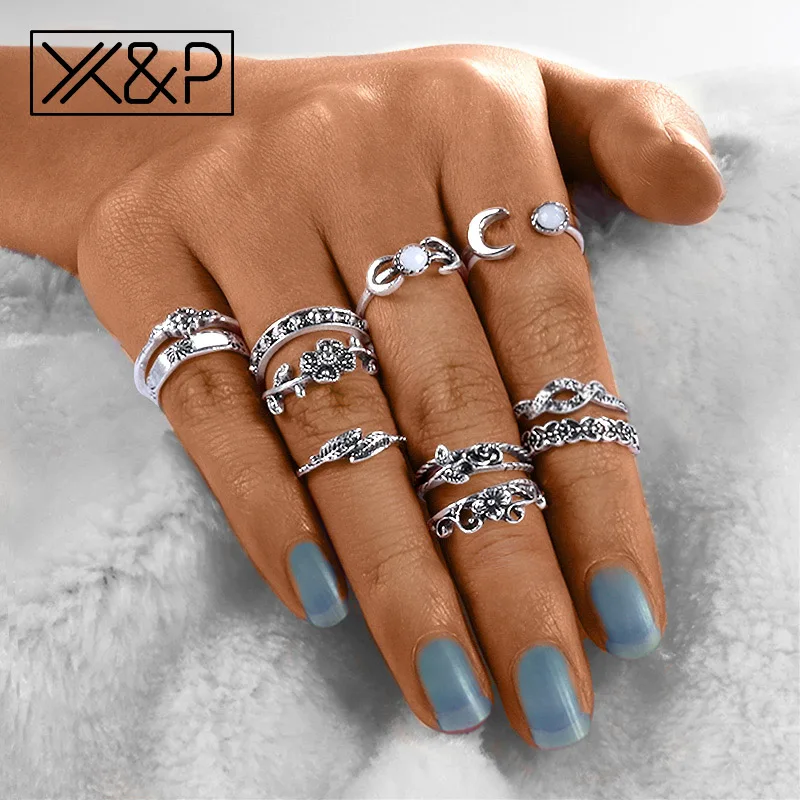 Кольцо X & P женское/Мужское золотое/серебряное регулируемое 12 шт./компл.|Кольца| |