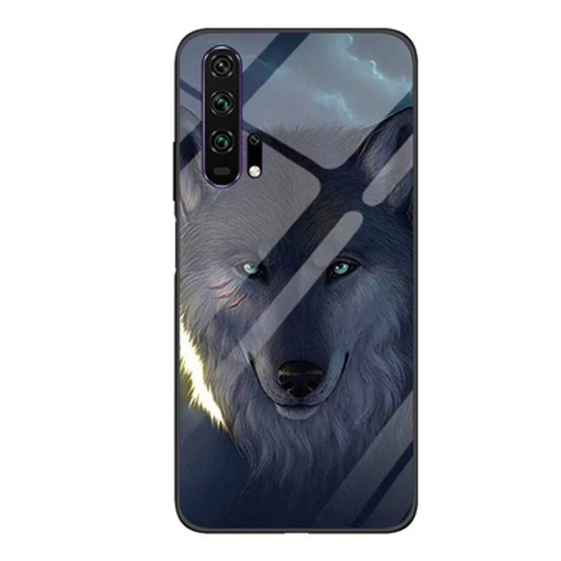 Чехол для huawei Honor 20 pro, 20pro YAL-AL10, 6,26 дюйма, Волчонок, девочка, силиконовая, TPU, рамка, стекло, твердая задняя крышка, Honor20 pro, чехол для телефона s