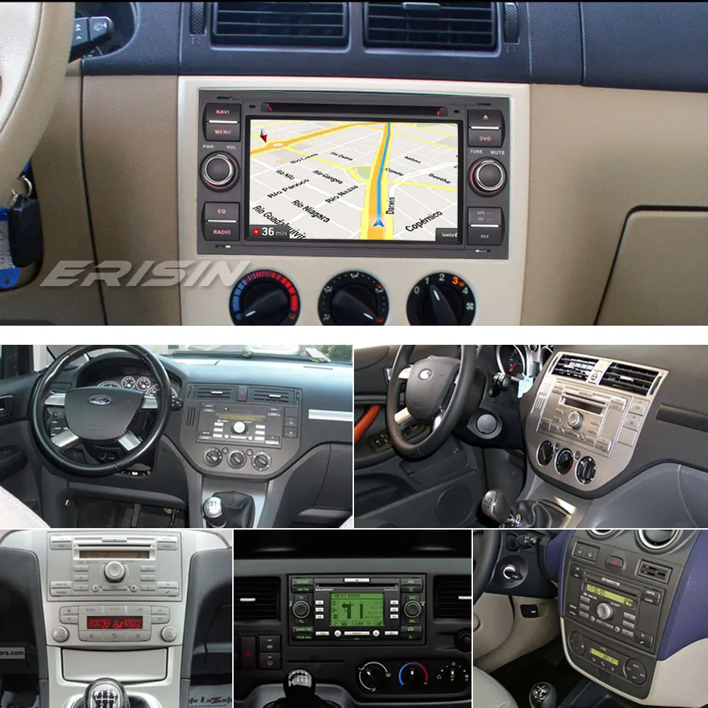 Erisin ES4731F 7 &quotстерео DVD Android 1 gps Sat Nav DAB + для FORD C/S-MAX KUGA FIESTA FUSION TRANSIT | Автомобили и