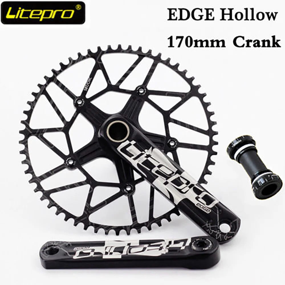 Litepro Road Floding Crankset BCD130 Chainring 170mm Crank Set GXP BB 50-58T Bicycle Sprocket Single Disk Bike Chainring