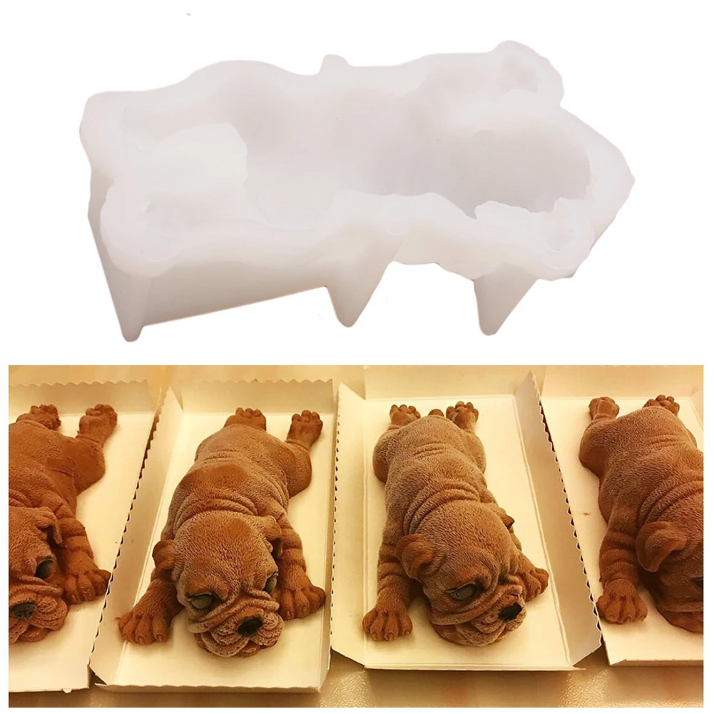 Силиконовая форма для милой собаки мусс торта 3D Shar Pei мороженого пудинг Jello