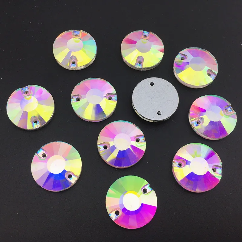 Хорошее качество плоский Топ Круглый Xilion шить на стекло горный хрусталь