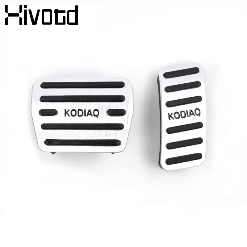 2PCS Hivotd для шкода кодиак Skoda Kodiaq, автомобильный акселератор, педаль газа, накладка на тормозную педаль, декоративные накладки, аксессуары для внутренней модификации ,автотовары аксессуары для авто - Название цвета: 2PCS