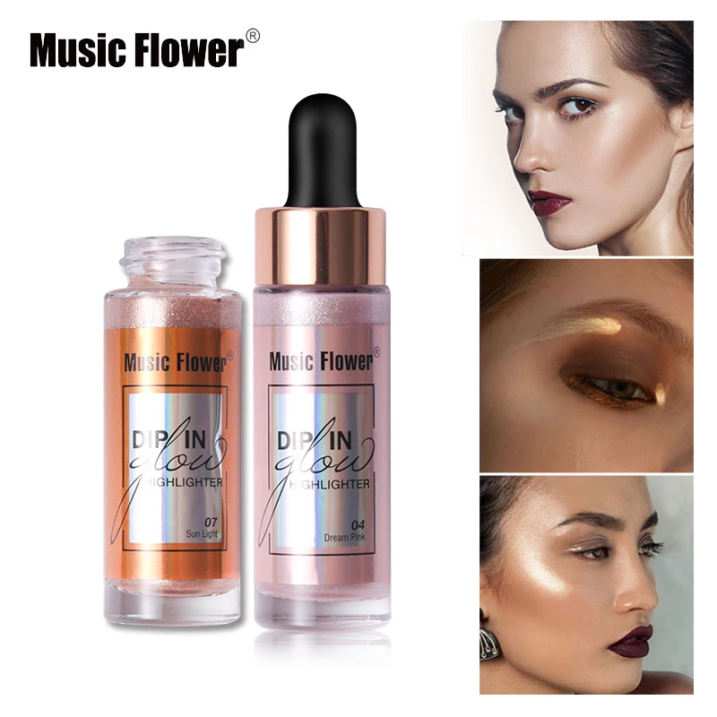 Music Flower 7 цветов жидкий текстовый маркер макияж блеск, косметическое средство для лица крем естественный блеск осветитель падение свечение Наборы