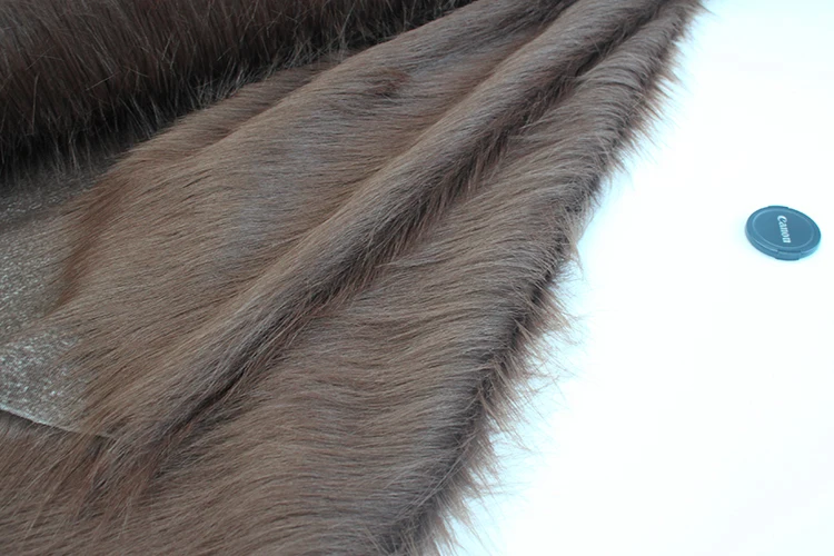 Кофейная однотонная искусственная меховая ткань (искусственная кожа) костюмы