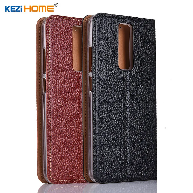 Kezihome Роскошный чехол из натуральной кожи в деловом стиле для Leagoo S8