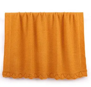 82W392 Orange Детское одеяло, обертывание, вязаное, для новорожденных, пеленание, сердце, для малышей, корзина, коляска, покрывало одеяла, одеяло для мальчиков и девочек, муслиновая пеленка - Цвет: 82W392 Orange