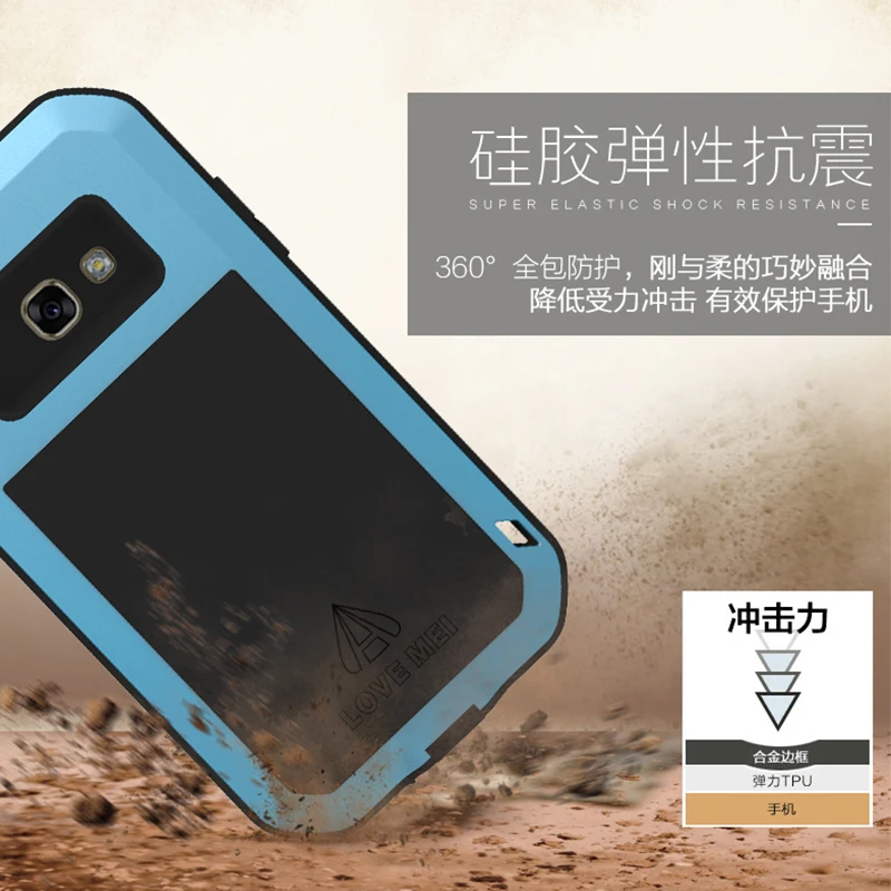 Металлический Чехол Love Mei для Samsung Galaxy A5 2017 противоударный чехол телефона A520 A520F