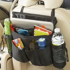 Универсальный черный 7 карманов автомобильное заднее сиденье универсальная