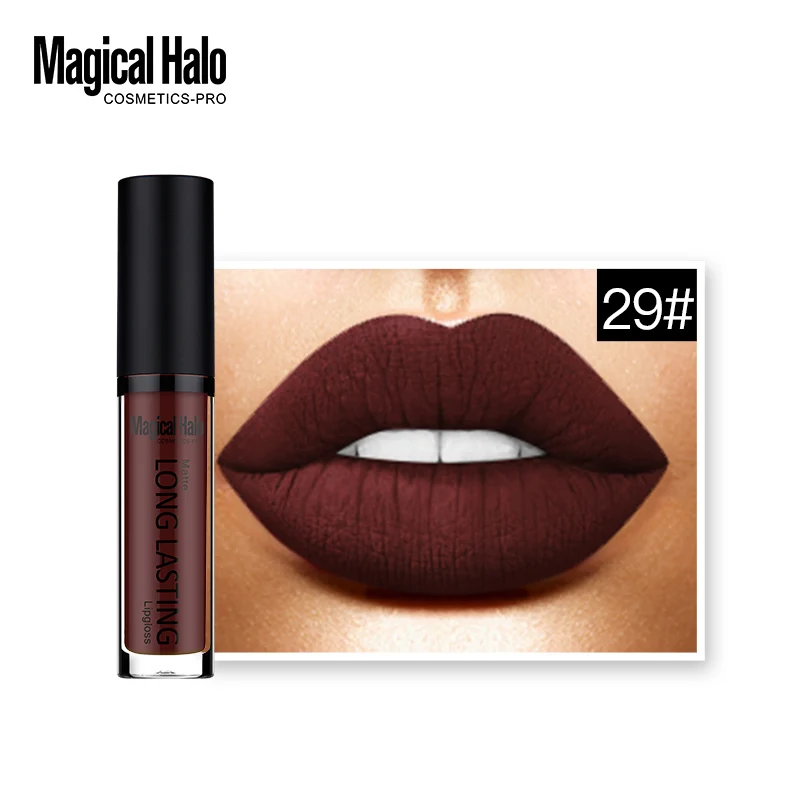 29 20-38 цветов бренд Magical Halo жидкая помада стойкий блеск для губ матовая губная помада водостойкая блеск для губ татуировка Обнаженная Cosmetcis Berry - Цвет: 29