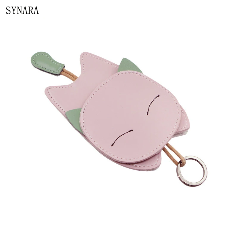 Женский милый чехол для ключей кожаный держатель модный многофункциональный