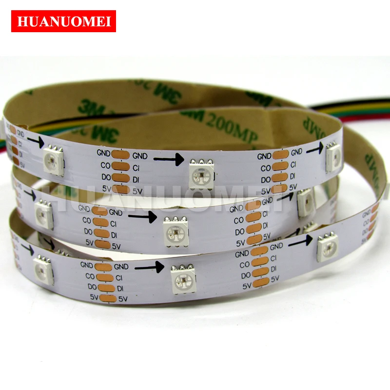 1 м 30 светодиодный s/M APA107 цифровая светодиодная лента пикс./м IC встроенный 5050 SMD RGB