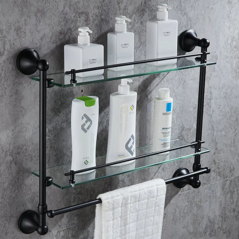 Черная краска из нержавеющей стали ПОЛОТЕНЦЕДЕРЖАТЕЛЬ для ванной полка