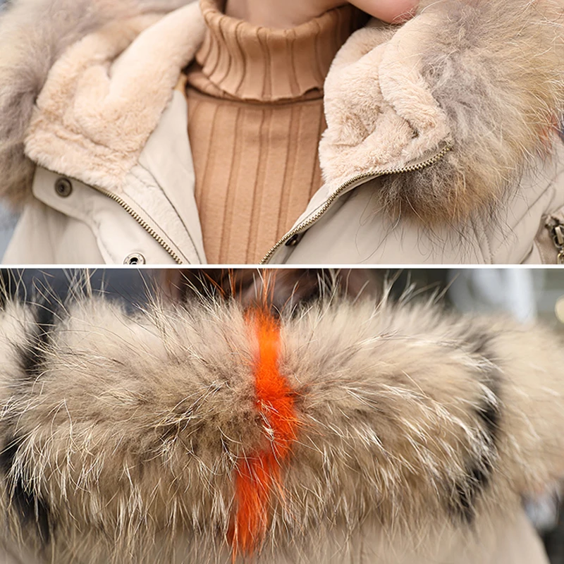 Зимняя куртка для женщин 2018 модная длинная парка с капюшоном и большим мехом на