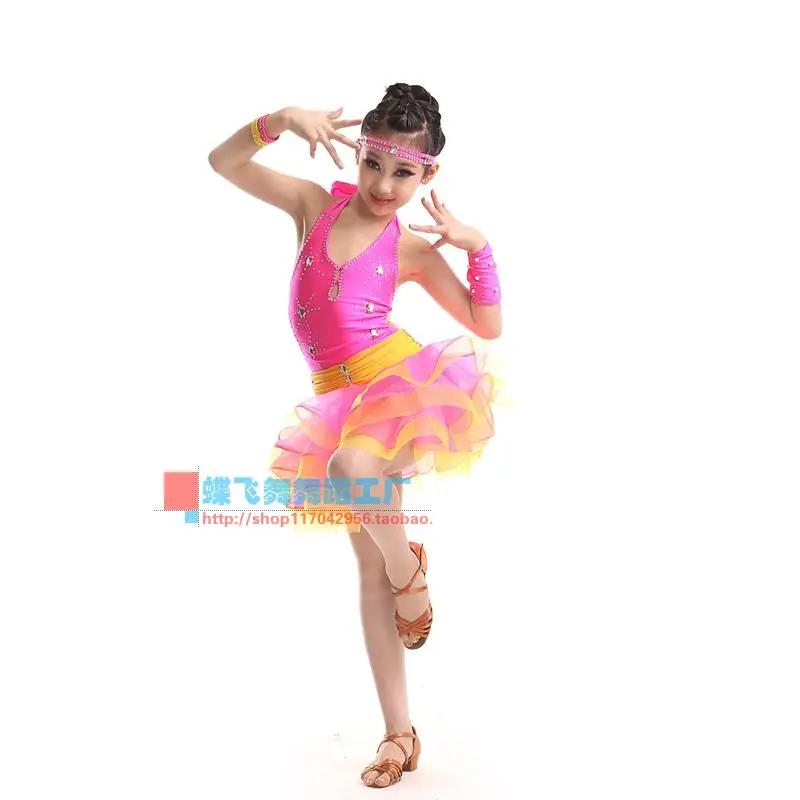 

Adult Child Latin dance costume sexy spandex diamond latin dance dress for Adult children latin dance competition dresses S-4XL