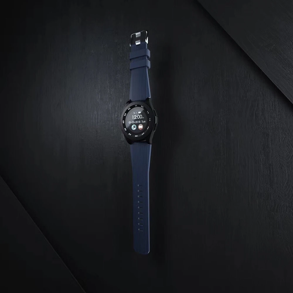 Blue Z4 Высокоточный емкостный сенсорный экран Smartwatch водонепроницаемый спортивный фитнес умный браслет с камерой SIM для IOS Android - Цвет: Blue