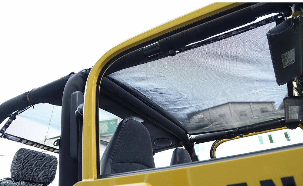 MOPAI автомобильный Топ солнцезащитный козырек крышка для Jeep Wrangler 1997-2006 крыша анти УФ Солнцезащитный козырек защитная сетка для Jeep Wrangler TJ аксессуары