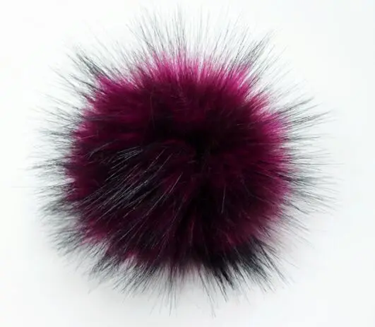 Purple Новинка, 10, 13 см, искусственный полиэстер, Меховые помпоны, зимние пушистые Помпоны из искусственного меха, Меховые помпоны для вязаных шапок, шапки, шапки - Цвет: Purple