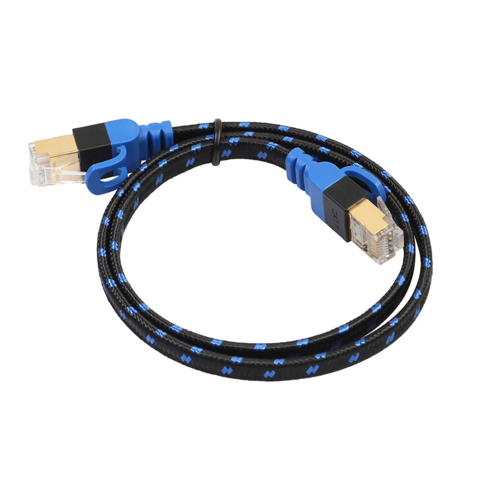 Ethernet кабель RJ45 CAT 7 CAT7 Интернет LAN патч сетевой плоский Шнур для маршрутизатора Switc