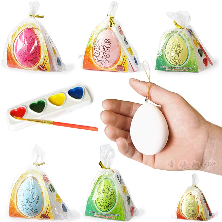 

Детские Пасхальные яйца для рисования с пигментом для 4 вида цветов, 10 шт., цветные яйца для рисования и образовательных игрушек для детей