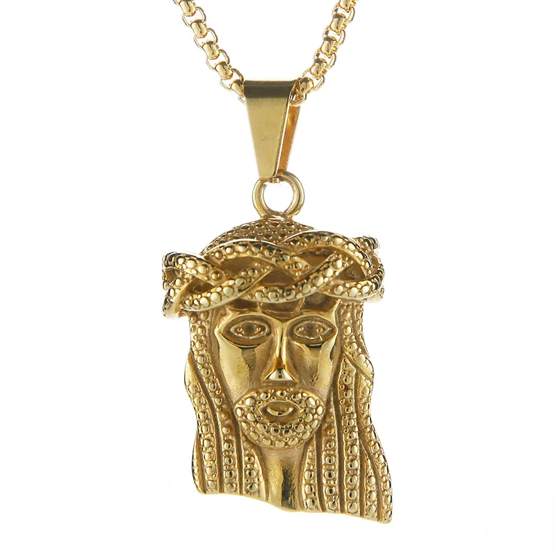 Мужское и женское ожерелье с кулоном в виде головы Иисуса|necklaces for women|pendant necklacemen