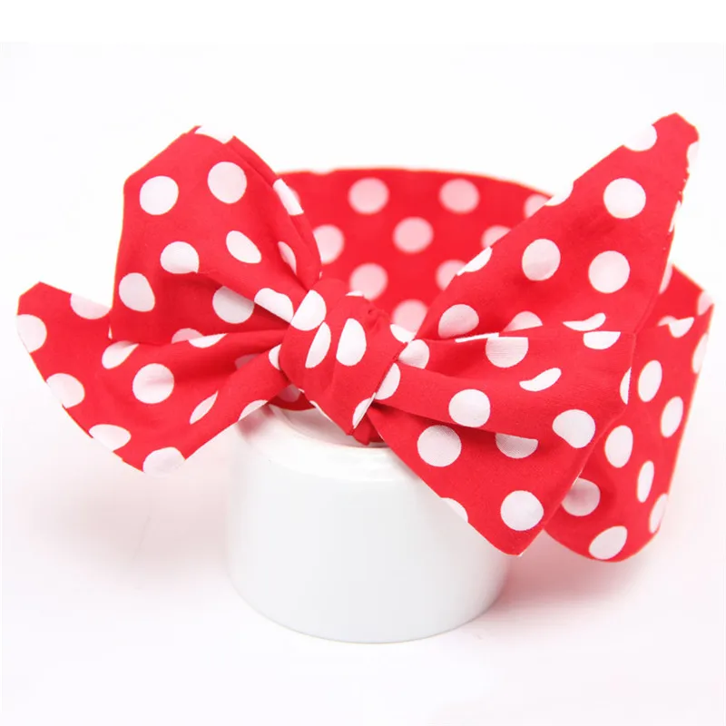 Cinta de punto de lunares para ni&ntilde;a, turbante para ni&ntilde;a, banda para el pelo para beb&eacute;, diademas el&aacute;sticas, accesorios para el cabello-3